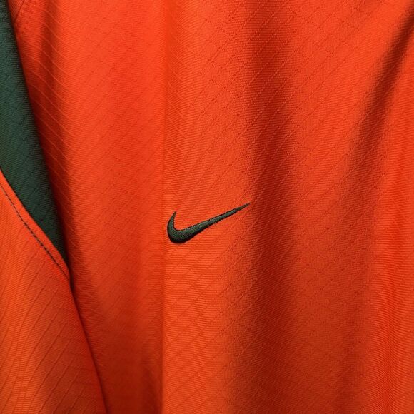 Miami Hurricanes Nike Team Polo Shirt Mens Size XL Orange Dri-Fit Short Sleeve - Picture 9 of 16